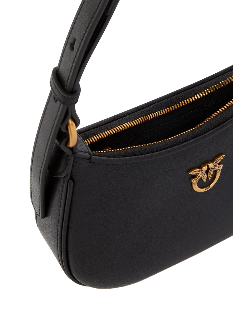 Pinko 92% Calfskin Leather shoulder bag in black