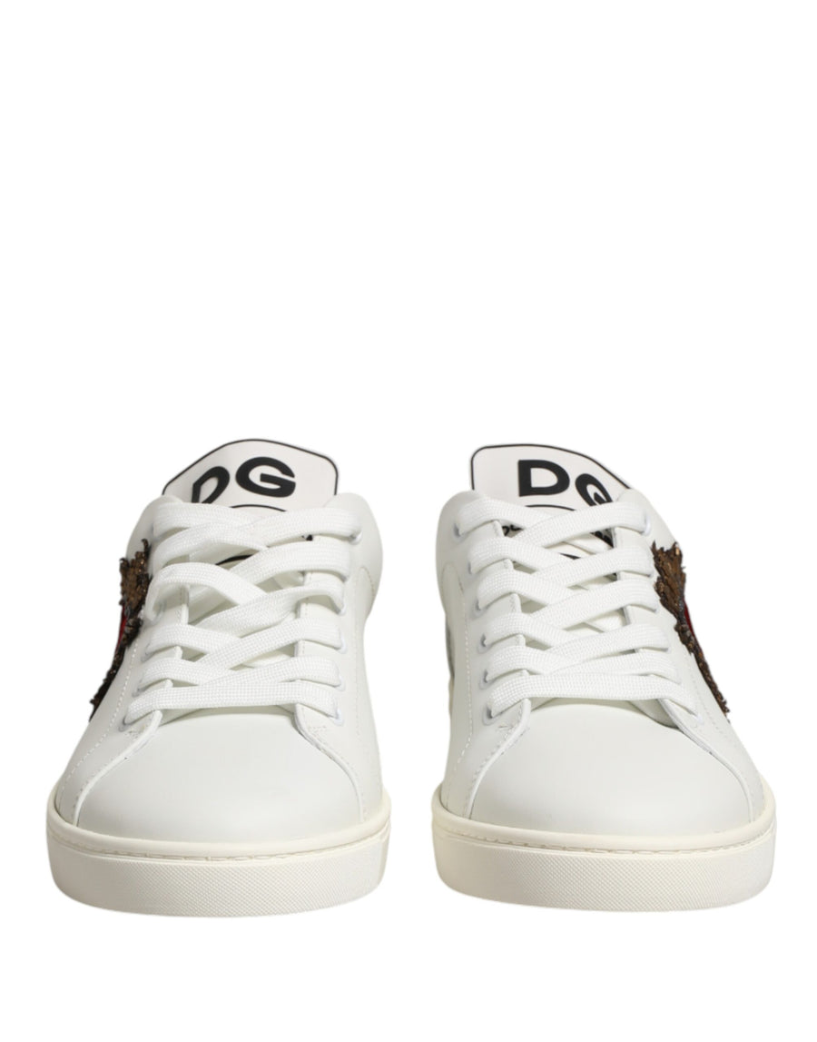 Dolce & Gabbana 100% Calfskin (external); 15% Lambskin sneaker in white