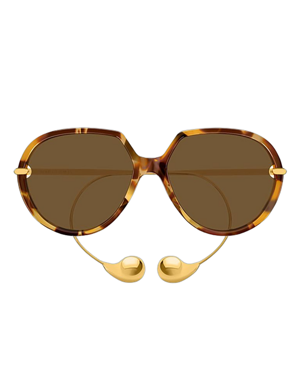 Bottega Veneta BV1436S Recycled Acetate frame sunglasses in brown