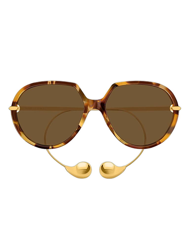 Bottega Veneta BV1436S Recycled Acetate frame sunglasses in brown
