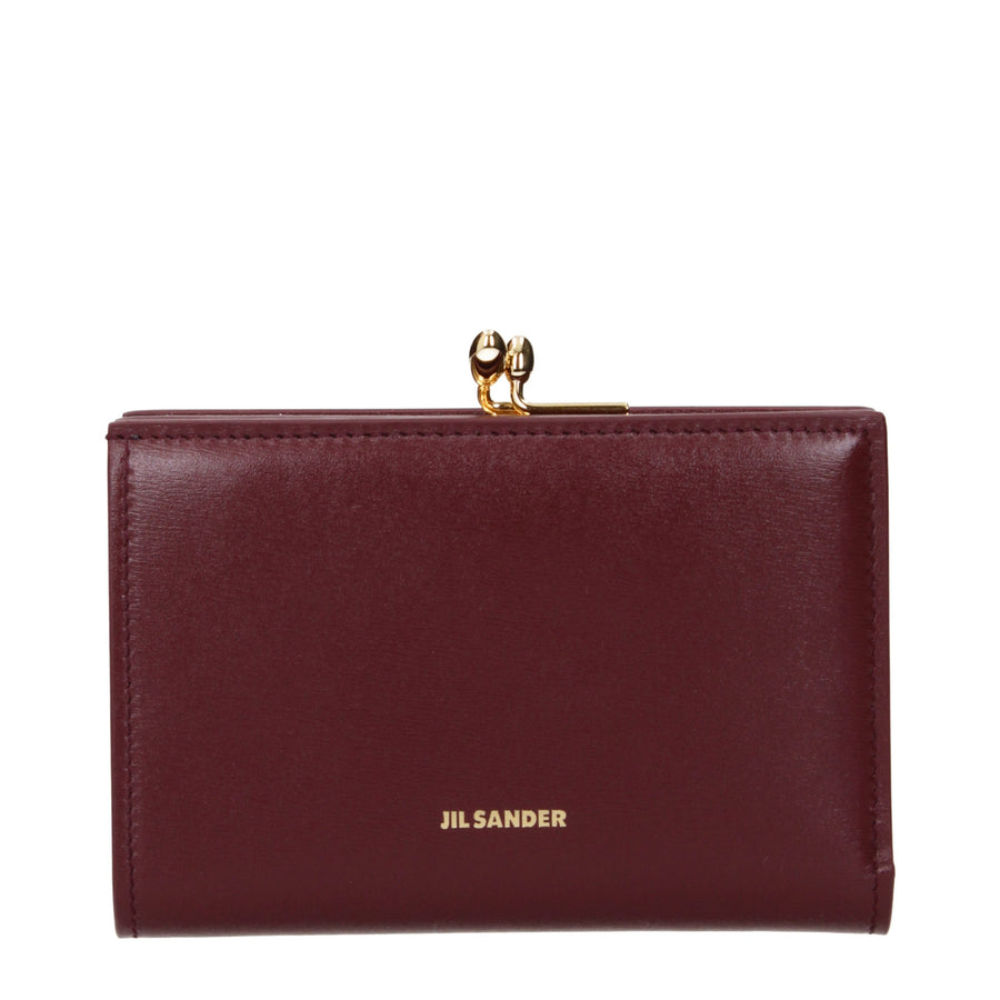 Jil Sander wallet in burgundy