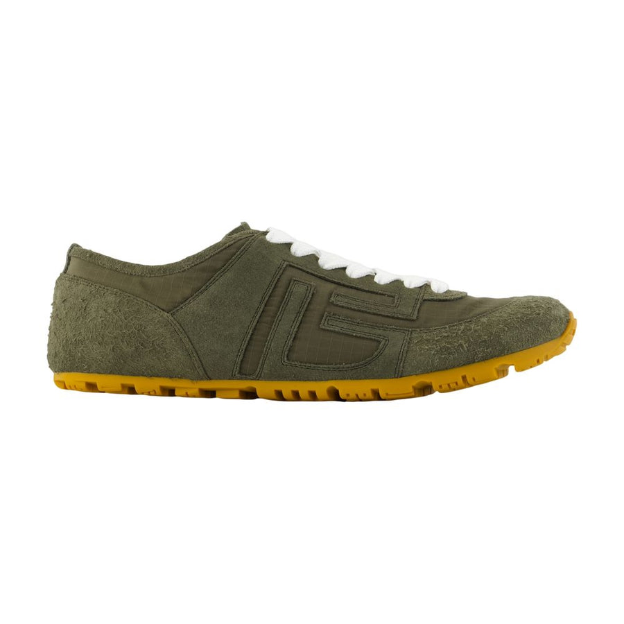 Balmain Calfskin sneaker in green