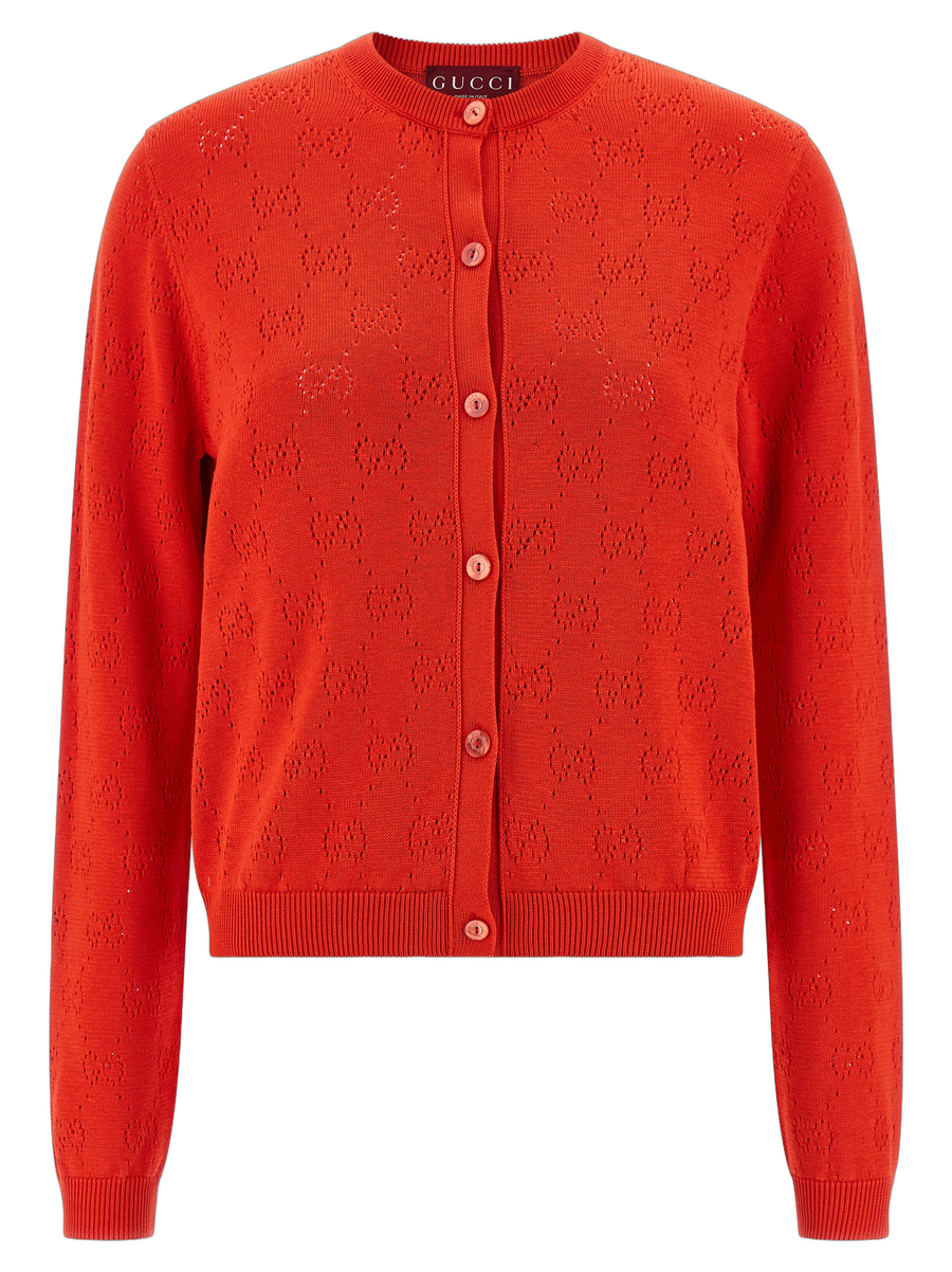 Gucci 100% Cotton cardigan in red