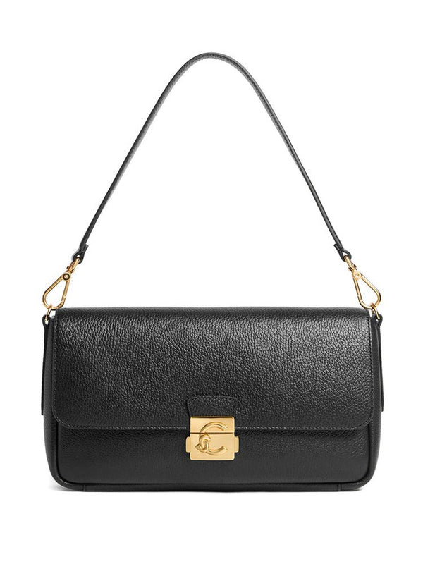 Coccinelle Bovine Leather shoulder bag in black