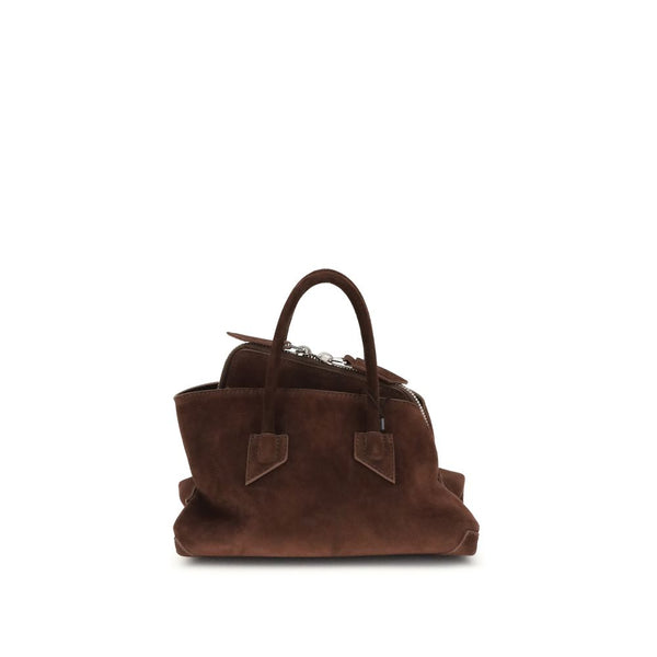 The Attico 100% Calf Leather Bos Taurus top handle bag in brown
