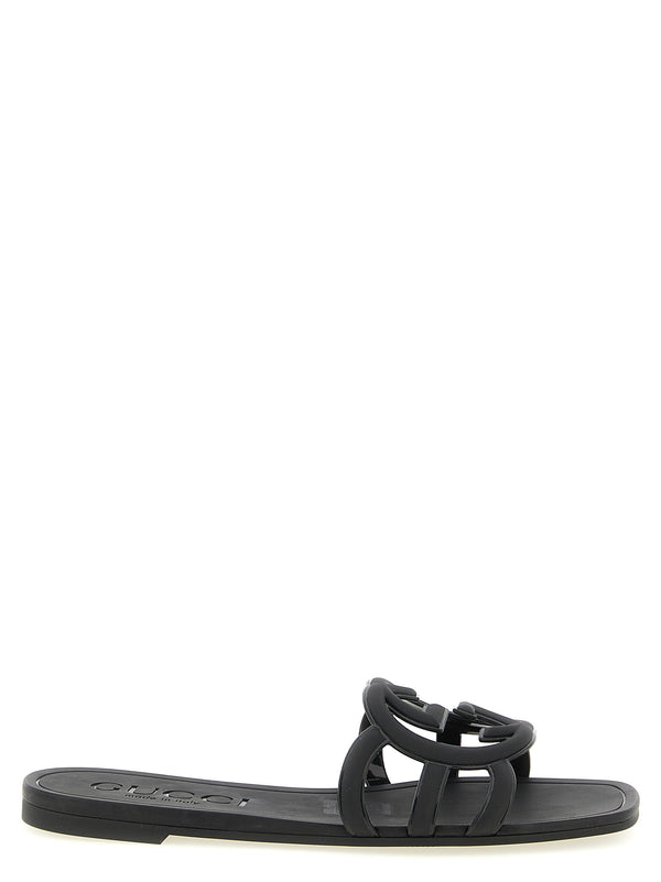 Gucci 100% rubber slides in black