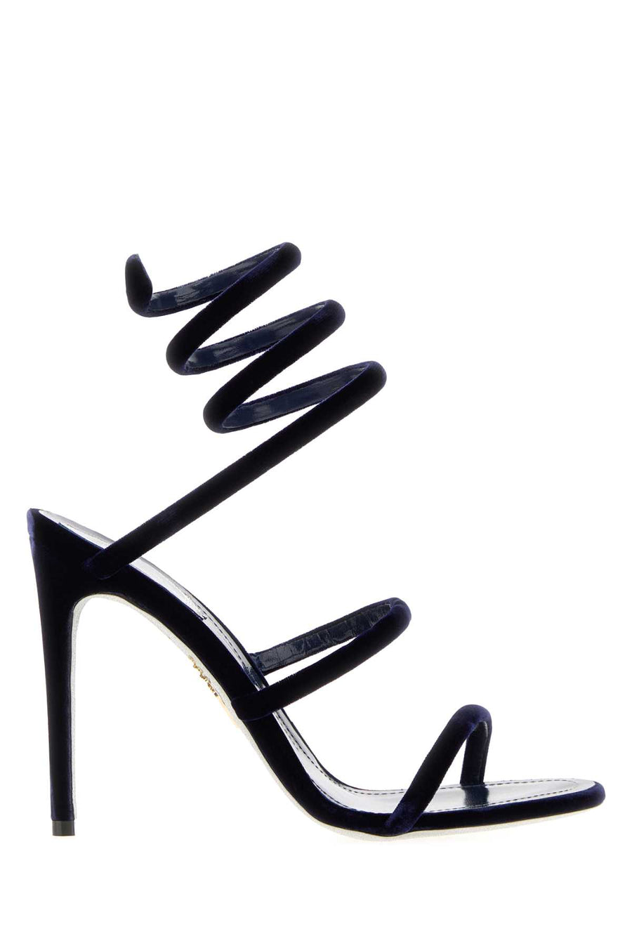 Midnight Blue Velvet Cleo Sandals Dark Sandali
