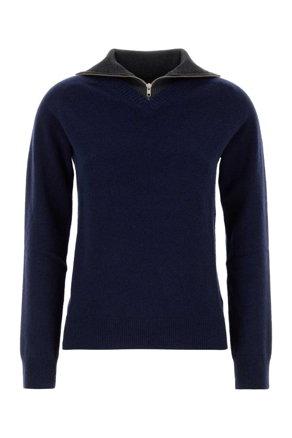 Navy Blue Wool Blend Sweater 962 Exterior: Cotton Nylon Maglieria