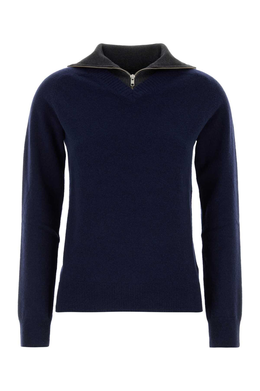 Navy Blue Wool Blend Sweater 962 Exterior: Cotton Nylon Maglieria