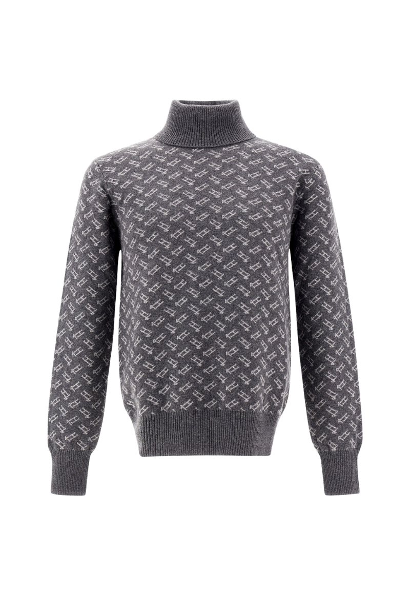 Herno 100% Virgin Wool sweater in gray