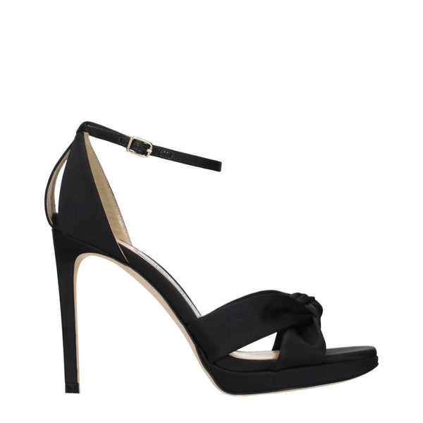 Jimmy Choo Satin heel sandal in black
