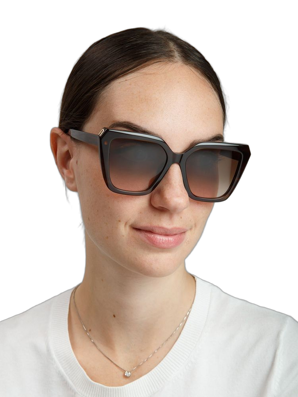 Furla SFU978 Cellulose Acetate frame sunglasses in brown