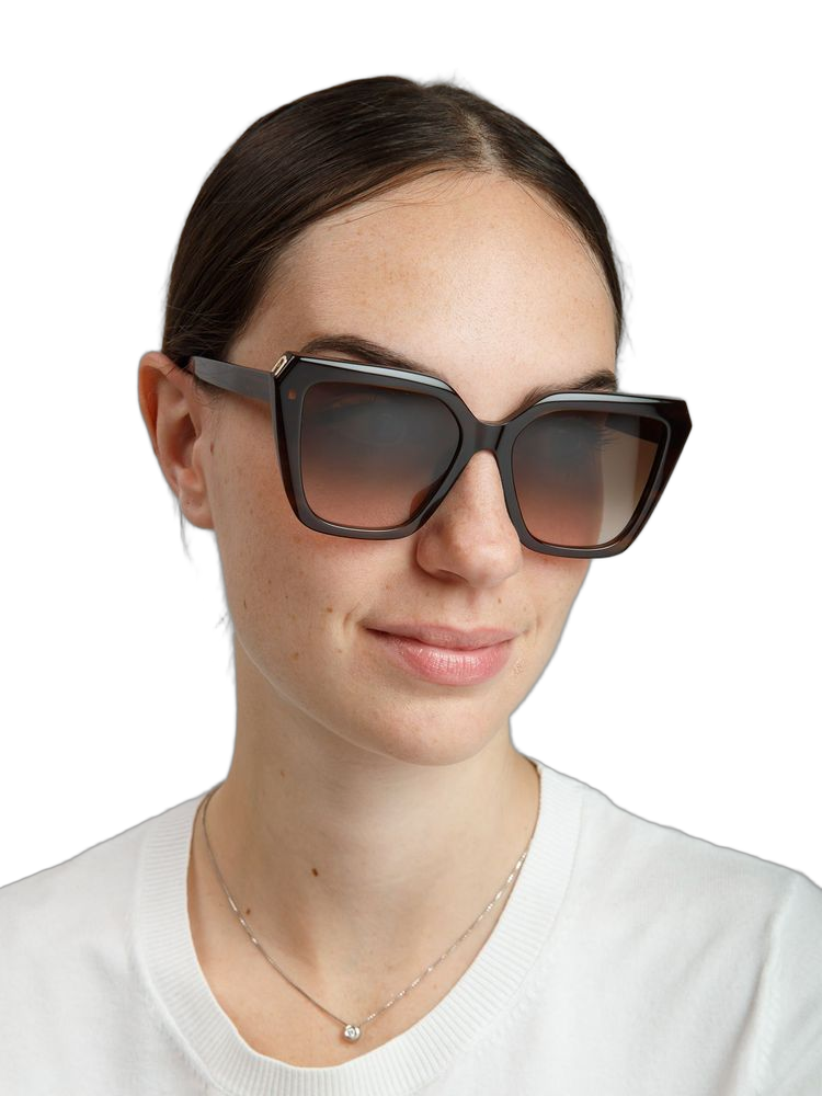 Furla SFU978 Cellulose Acetate frame sunglasses in brown