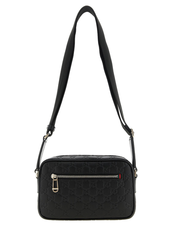 Black Calfskin Crossbody Bag