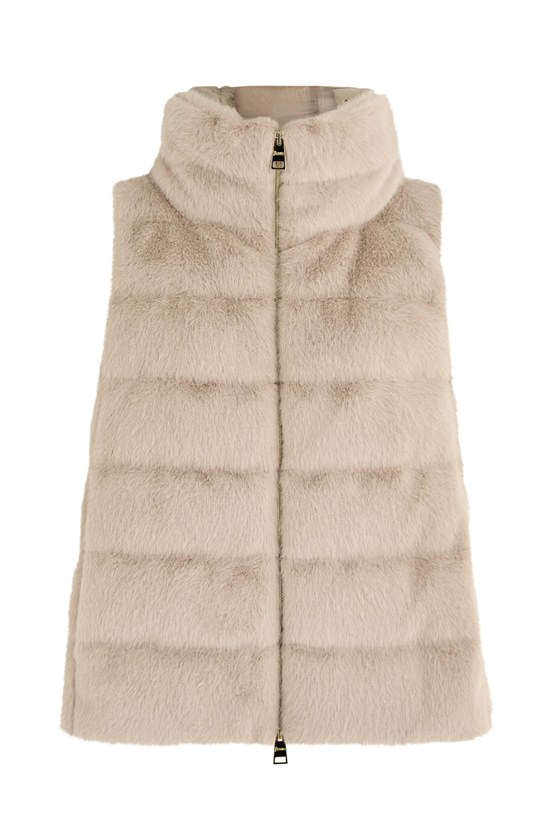 Herno 100% Polyester vest in beige