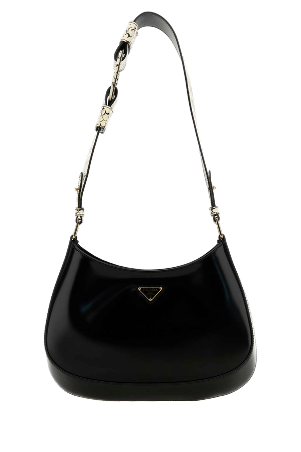 Prada 100% vitello shoulder bag in black