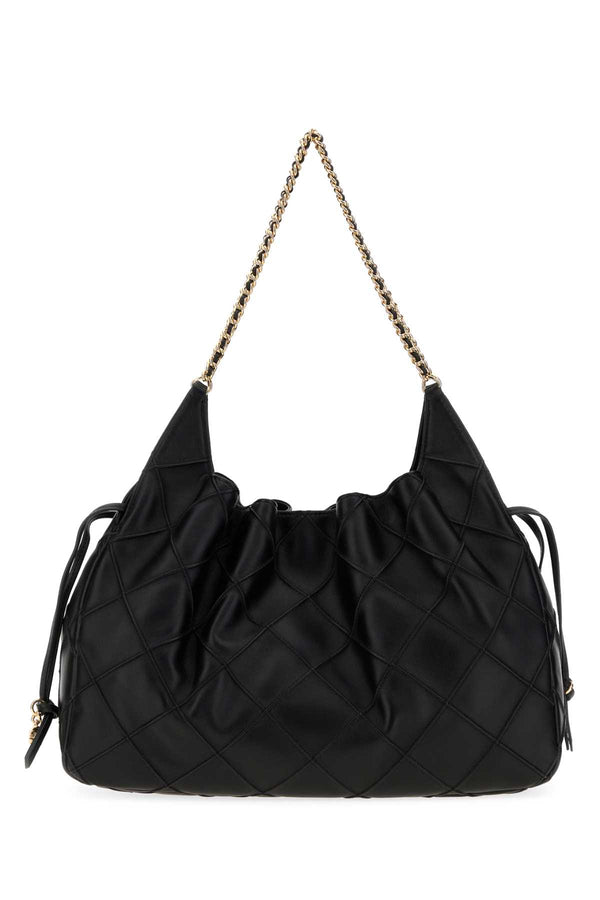 Tory Burch Tote Exterior: 100% Nappa leather; Lining: 80% Recycled polyester shoulder bag in black