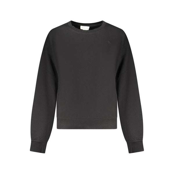 Black Cotton Women Sweatshirt Clothing