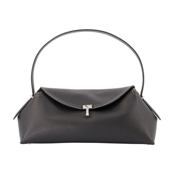 Toteme calfskin shoulder bag in black