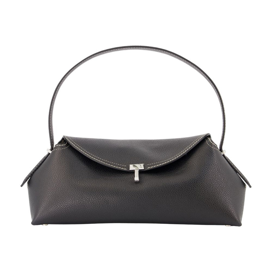 Toteme calfskin shoulder bag in black