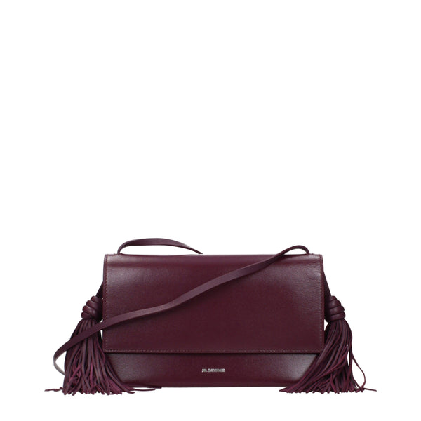 Jil Sander Leather crossbody bag in red