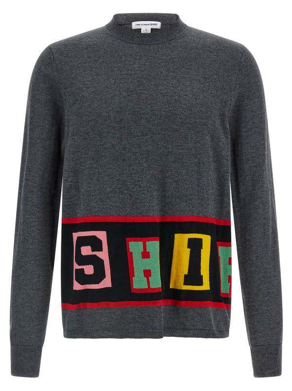 Comme des Garçons 57% acetate sweater in gray