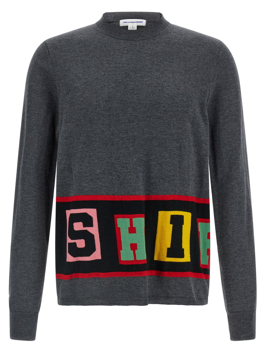 Comme des Garçons 57% acetate sweater in gray