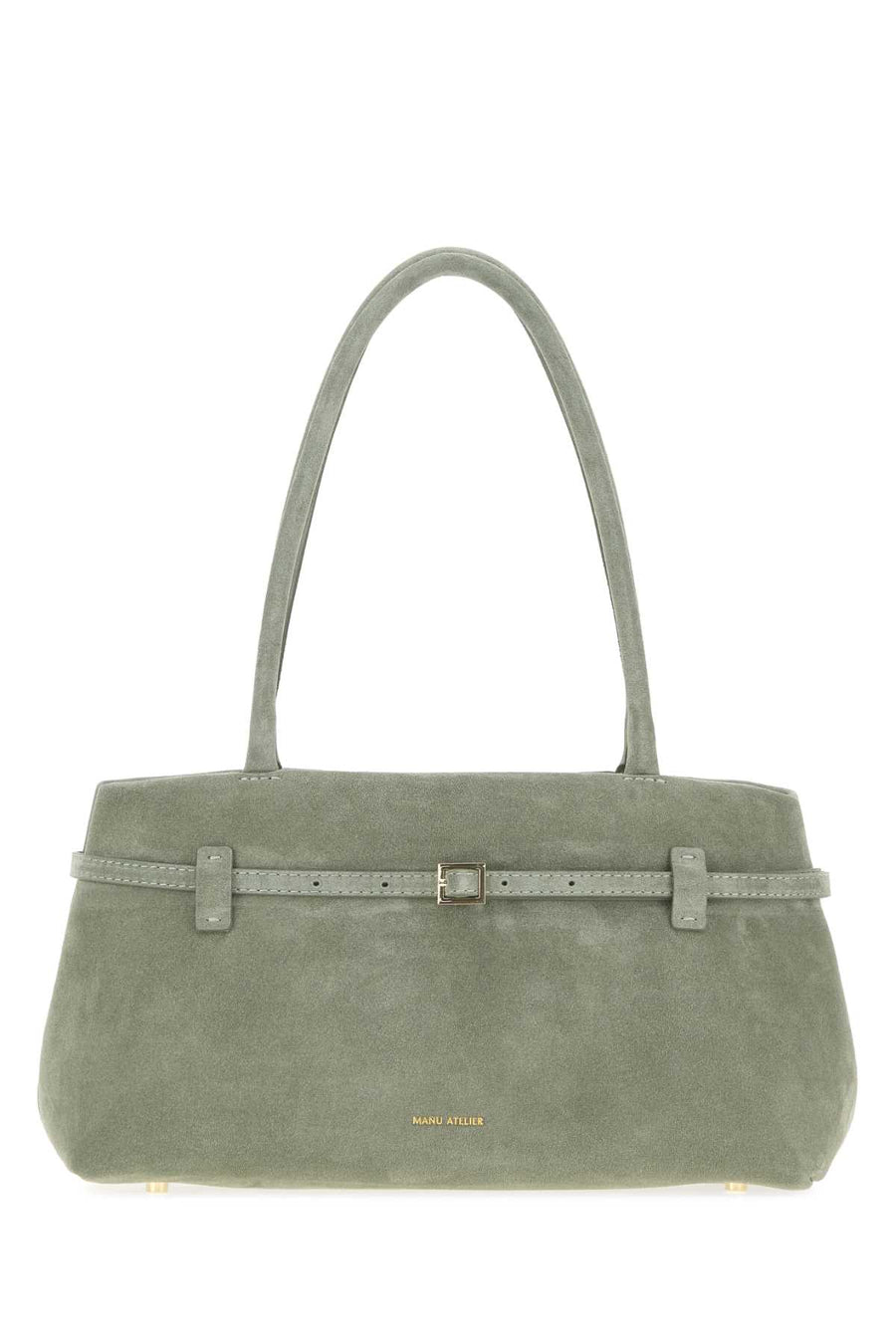 Sage Green Suede Le Cambon East West Shoulder Bag Pepegree Borse A Mano