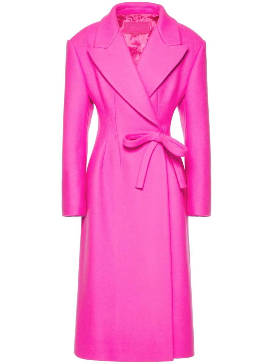 Valentino Virgin wool blend coat in pink
