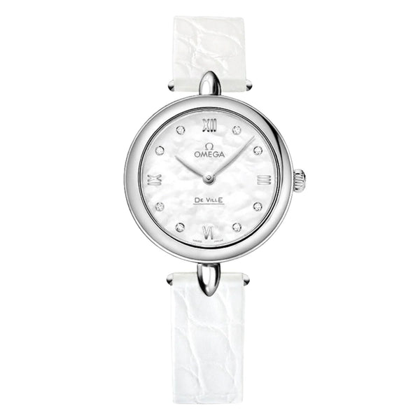 Omega Stainless steel case watch in white