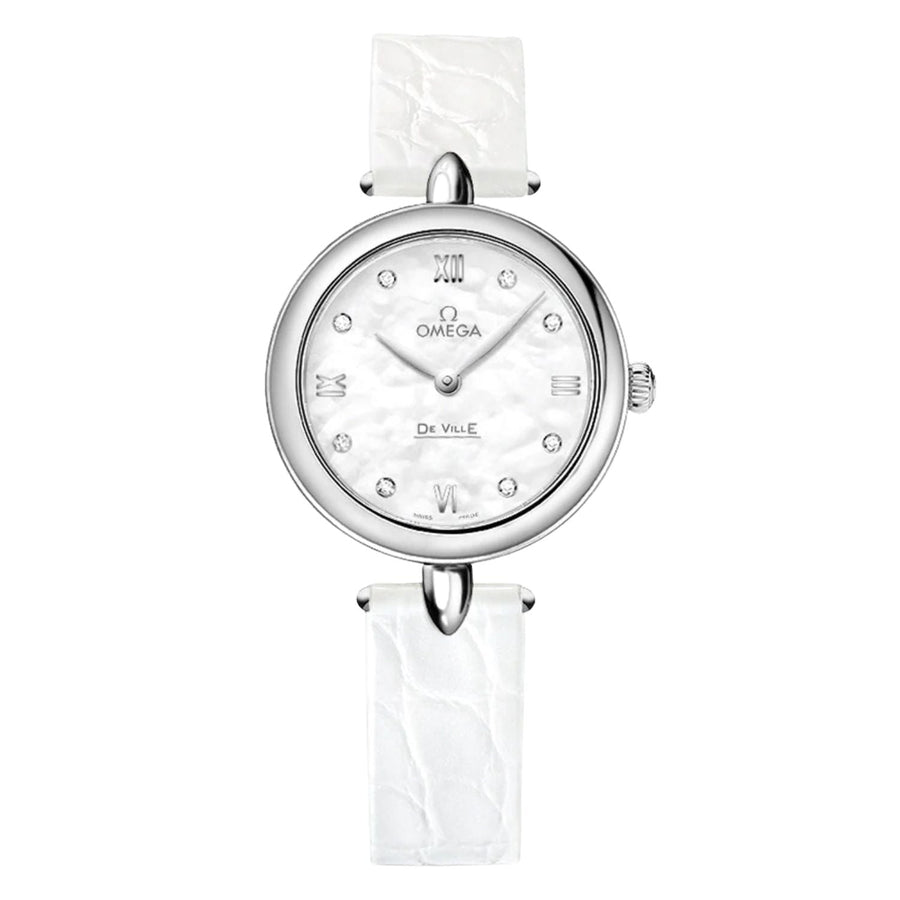 Omega Stainless steel case watch in white