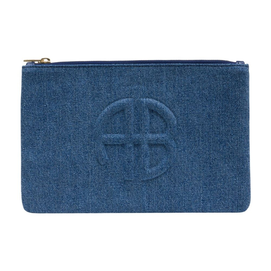 Anine Bing Cotton clutch in blue