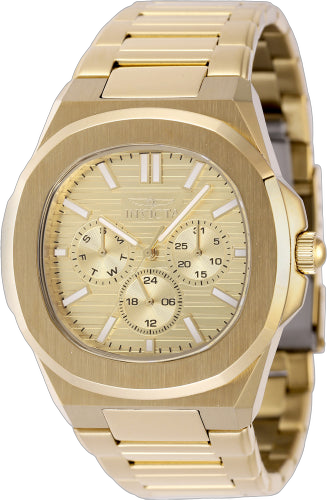 Invicta Stainless steel case and bracelet watch in gold