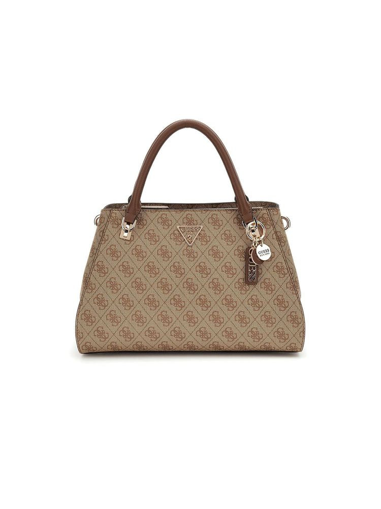 Guess Satchel Bag Latte Logo-Brown Logo/brown Polyurethane / Satchel-bags