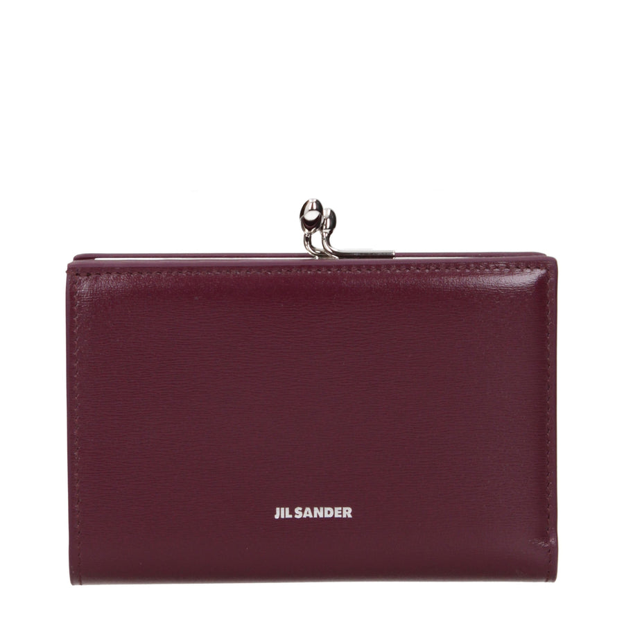 Jil Sander wallet in burgundy