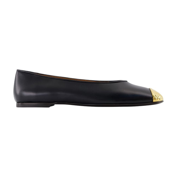 Giuseppe Zanotti Calfskin leather ballerina flat in black