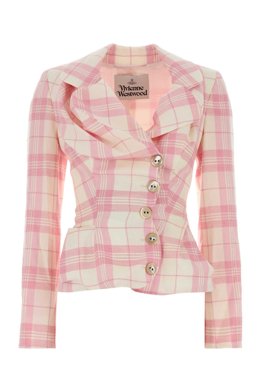 Vivienne Westwood Tailored Exterior: 97% Virgin wool blazer in pink