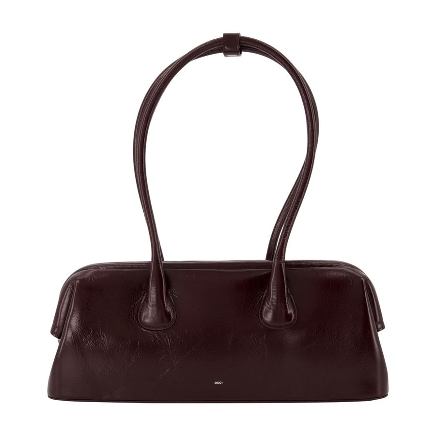 Osoi cowhide shoulder bag in burgundy