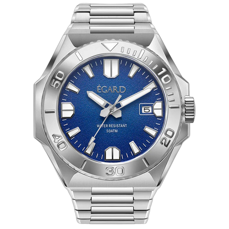 Egard Stainless steel case watch in blue