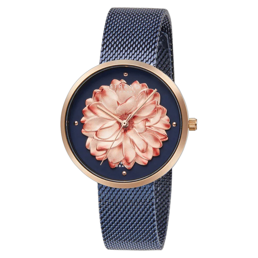 Obaku Stainless steel case watch in blue