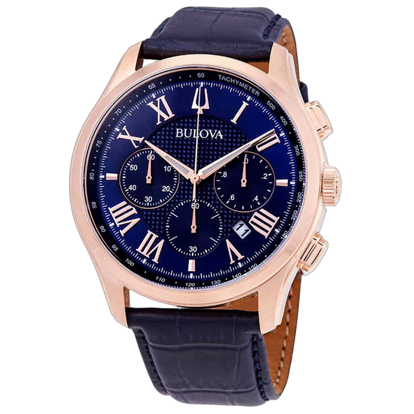 Bulova Stainless steel case watch in blue