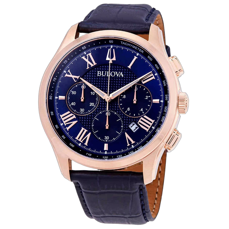 Bulova Stainless steel case watch in blue
