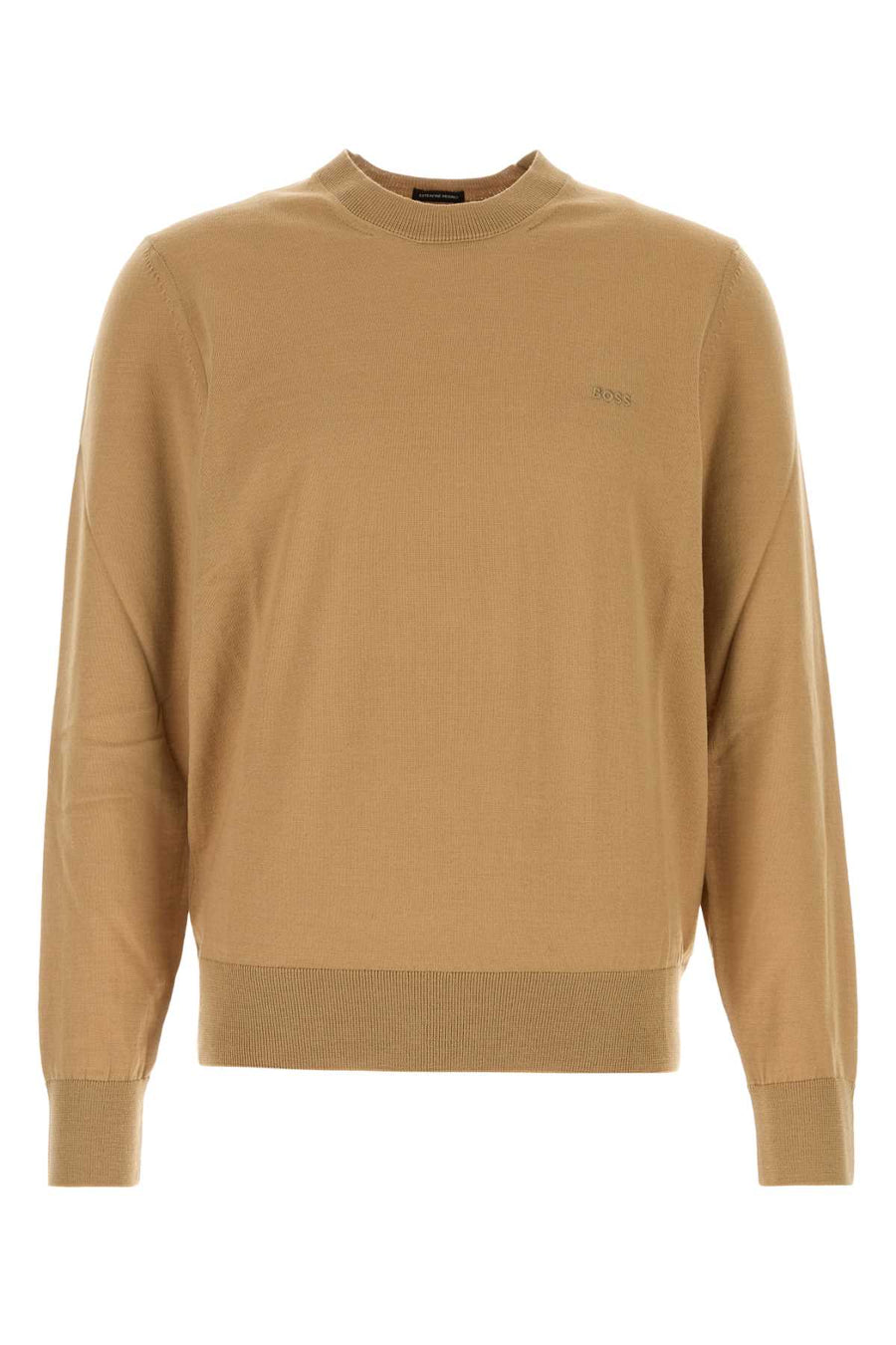 Camel Wool Sweater Mediumbeige Exterior: Virgin Maglieria