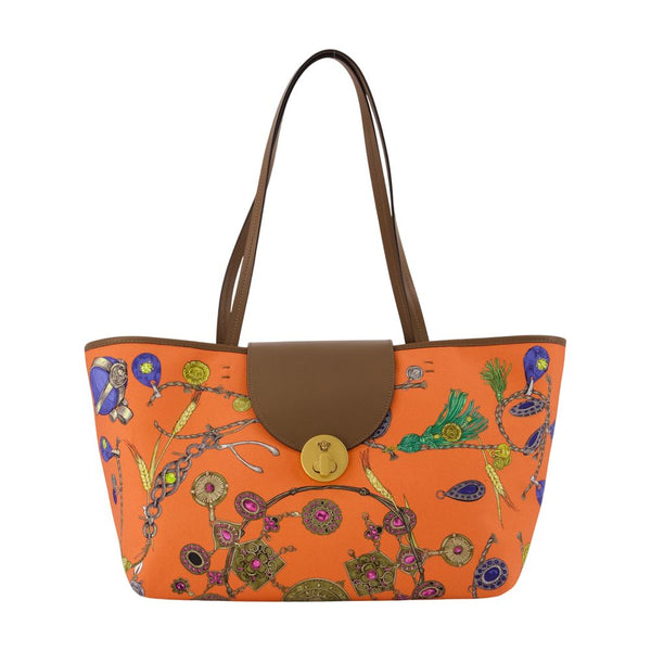 Small St. Broken Jewels Tote Bag - Versace Cotton Multi / Totes-shopping-bags