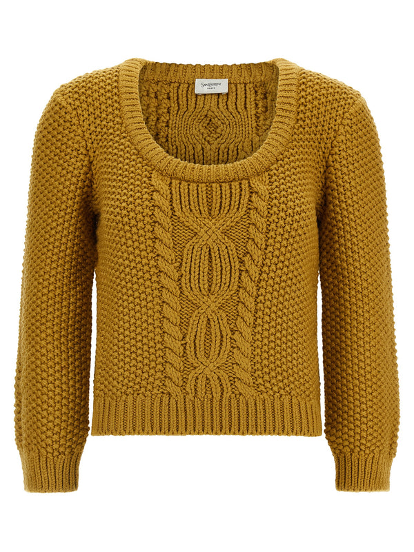 Bicolor Wool Cardigan Clothing