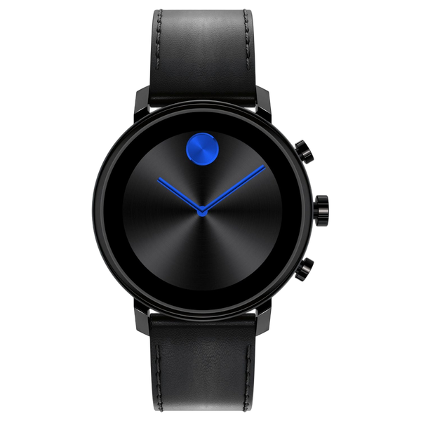 Movado Stainless steel case watch in black