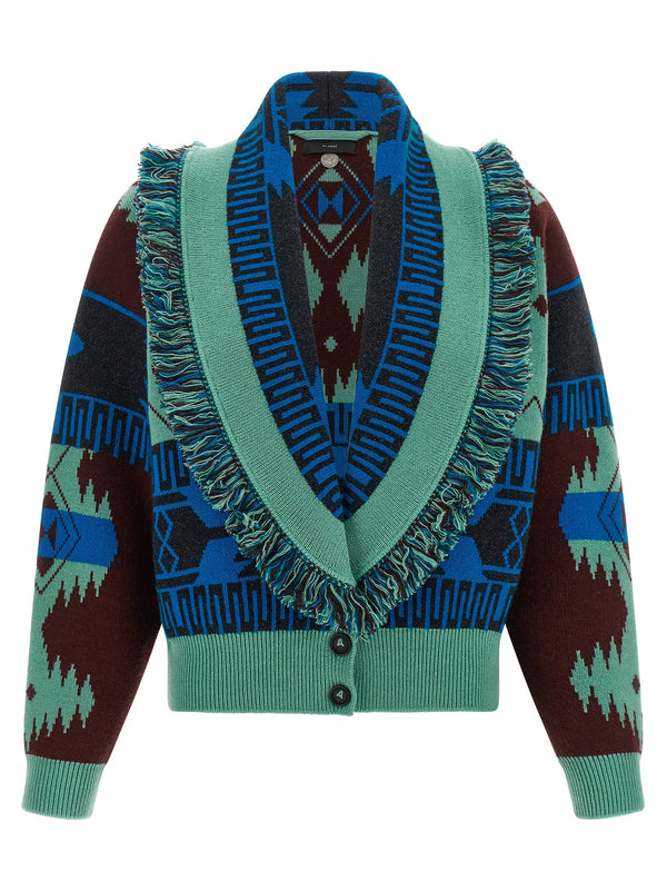 Blue Virgin Wool Cardigan Clothing