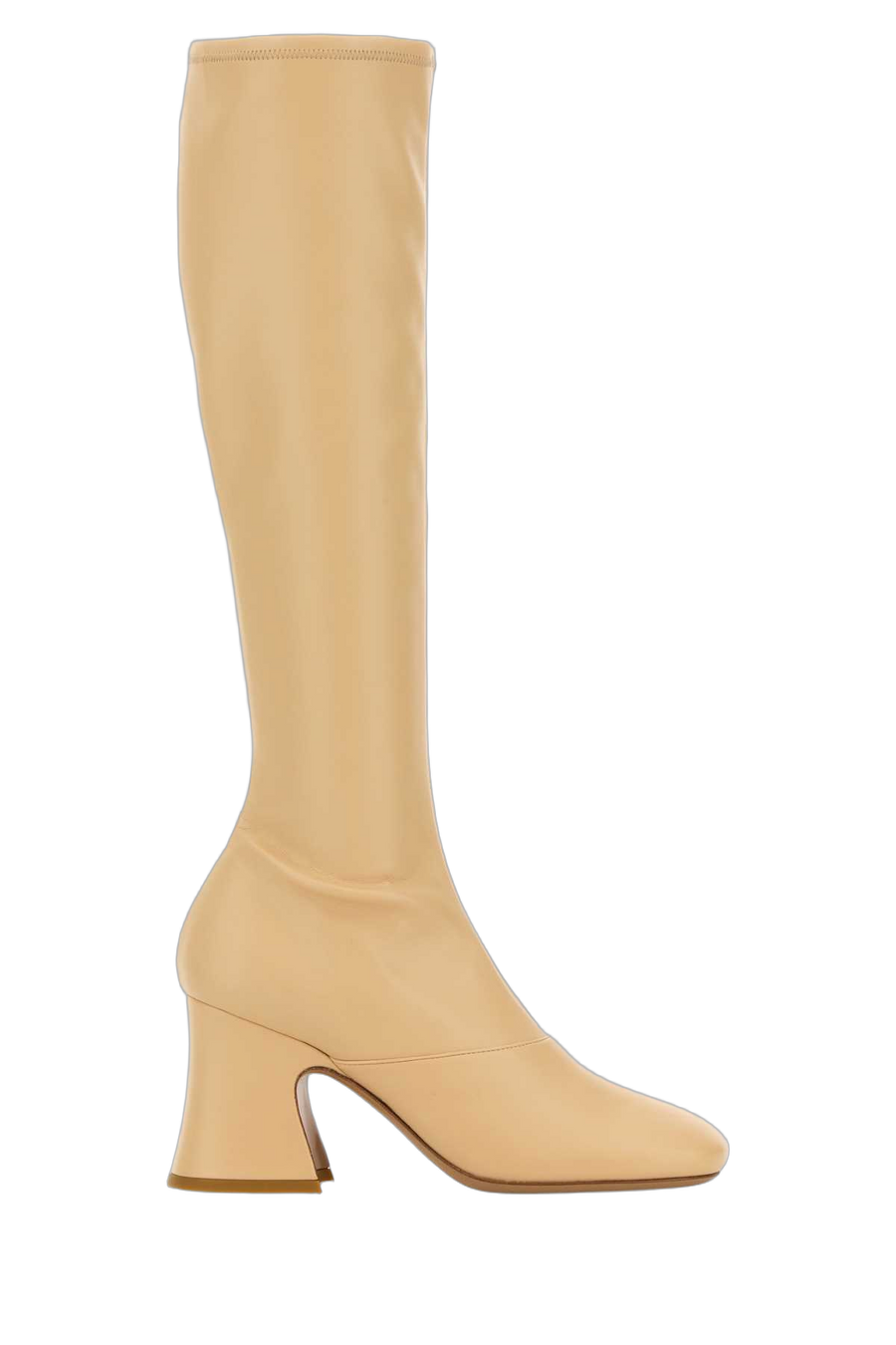 Chloé Exterior: 55% Polyurethane 45% Polyester; Interior: 100% Lamb; Sole: Leather boot in beige