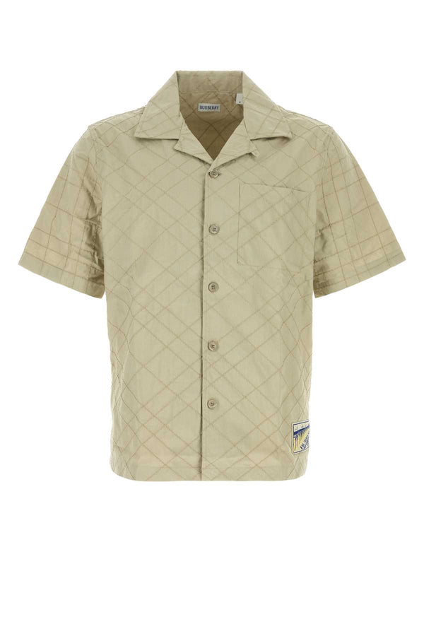Khaki Cotton Shirt Sparrowbeige Exterior: Camicie