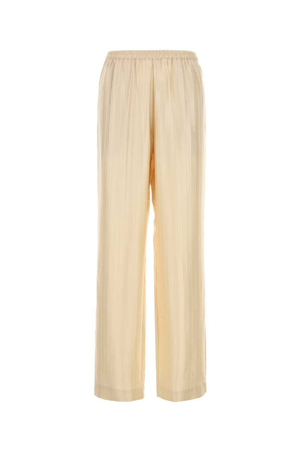 Loulou De Saison Pants 54% Viscose 46% Silk trousers in beige